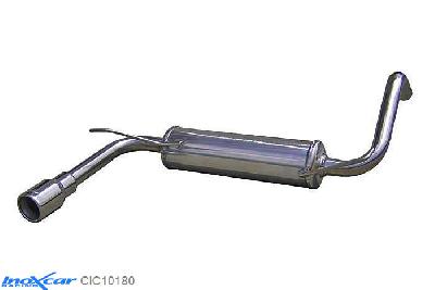 IX CIC10180, Citroen C1 (P) 1.0 (68PK) 2005-, Inoxcar Rear silencer 1X80mm Stainless steel, With E.E.C. homologation