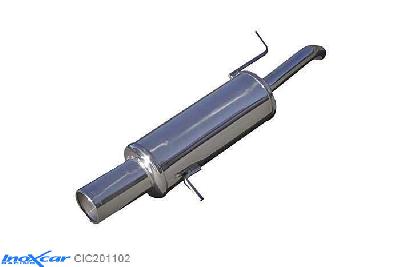 IX CIC201102, Citroen C2 (J) 1.1 (60PK) 2003- Diameter 40mm, Inoxcar Rear silencer 1X102mm Stainless steel, With E.E.C. homologation