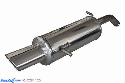 IX CIC201120, Citroen C2 (J) 1.1 (60PK) 2003- Diameter 40mm, Inoxcar Rear silencer 1X120X80mm Stainless steel, With E.E.C. homologation