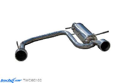 IX TWCI02102, Citroen C2 (J) 1.4 / 1.4 VTR (75PK) 2003- Diameter 42mm, Inoxcar Rear Rear silencerencer left / right 1X102mm Stainless steel, With E.E.C. homologation