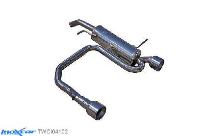 IX TWCI04102, Citroen C2 (J) 1.4 HDI (68PK) 2003- Diameter 45mm, Inoxcar Rear Rear silencerencer left / right 1X102mm Stainless steel, With E.E.C. homologation