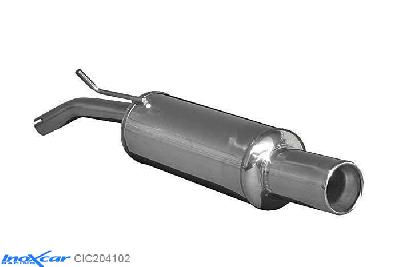 IX CIC204102, Citroen C2 (J) 1.4 HDI (68PK) 2003- Diameter 45mm, Inoxcar Rear silencer 1X102mm Stainless steel, With E.E.C. homologation