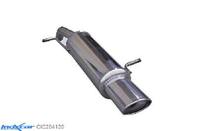 IX CIC204120, Citroen C2 (J) 1.4 HDI (68PK) 2003- Diameter 45mm, Inoxcar Rear silencer 1X120X80mm Stainless steel, With E.E.C. homologation