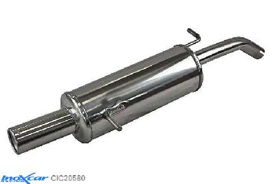 IX CIC20580, Citroen C2 (J) 1.6 16V VTS (125PK) 2003- Diameter 45mm, Inoxcar Rear silencer 1X80mm Stainless steel, With E.E.C. homologation