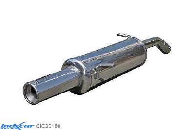IX CIC30180, Citroen C3 (F) 1.1 (60PK) 2001-2008 Diameter 40mm, Inoxcar Rear silencer 1X80mm Stainless steel, With E.E.C. homologation