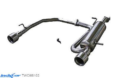 IX TWCI08102, Citroen C3 (F) 1.4 HDI (70PK-92PK) 2001-2008 Diameter 50mm, Inoxcar Rear Rear silencerencer left / right 1X102mm Stainless steel, With E.E.C. homologation