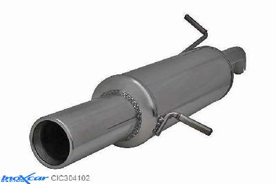 IX CIC304102, Citroen C3 (F) 1.4 HDI (70PK-92PK) 2001-2008 Diameter 50mm, Inoxcar Rear silencer 1X102mm Stainless steel, With E.E.C. homologation