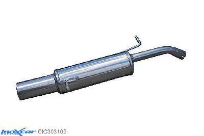 IX CIC303102, Citroen C3 (F) 1.6 16V (110PK) 2001-2008 Diameter 45mm, Inoxcar Rear silencer 1X102mm Stainless steel, With E.E.C. homologation