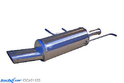 IX CIC401120, Citroen C4 (L) 1.6 16V (110PK) 2005-, Inoxcar Rear silencer 1X120X80mm Stainless steel, With E.E.C. homologation