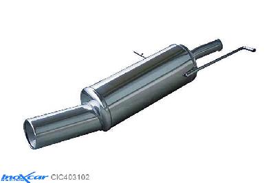 IX CIC403102, Citroen C4 (L) 2.0 16V VTR (136PK) 2005-, Inoxcar Rear silencer 1X102mm Stainless steel, With E.E.C. homologation