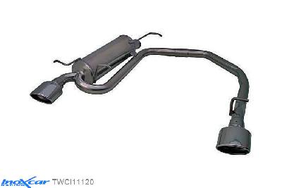 IX TWCI11120, Citroen Xsara (N) 1.6 16V (110PK) -2003, Inoxcar Rear Rear silencerencer left / right 1X120X80mm Stainless steel, With E.E.C. homologation