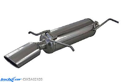 IX CIXSA02120, Citroen Xsara (N) 1.6 16V (110PK) -2003, Inoxcar Rear silencer 1X120X80mm Stainless steel, With E.E.C. homologation