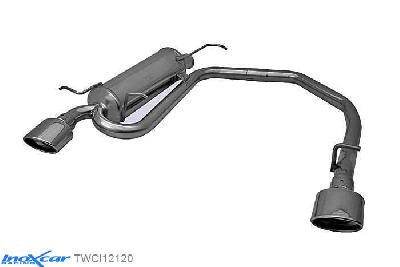 IX TWCI12120, Citroen Xsara (N) 1.8 (110PK) 2000-, Inoxcar Rear Rear silencerencer left / right 1X120X80mm Stainless steel, With E.E.C. homologation