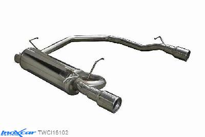 IX TWCI16102, Citroen Xsara (N) 2.0 HDI (90PK) -2003, Inoxcar Rear Rear silencerencer left / right 1X102mm Stainless steel, With E.E.C. homologation