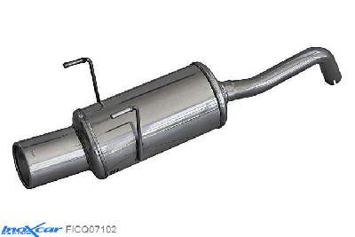 IX FICQ07102, Fiat 500 (312) 1.2 (69PK) 2007- Diameter 40mm, Inoxcar Rear silencer 1X102mm Stainless steel, With E.E.C. homologation