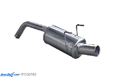 IX FICQ0780, Fiat 500 (312) 1.2 (69PK) 2007- Diameter 40mm, Inoxcar Rear silencer 1X80mm Stainless steel, With E.E.C. homologation
