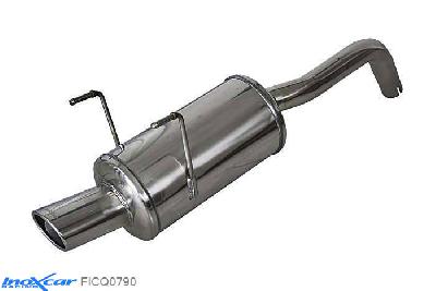 IX FICQ0790, Fiat 500 (312) 1.2 (69PK) 2007- Diameter 40mm, Inoxcar Rear silencer 1X90X70mm Stainless steel, With E.E.C. homologation