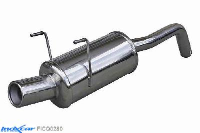 IX FICQ0280, Fiat 500 (312) 1.4 16V (100PK) 2007- Diameter 48mm, Inoxcar Rear silencer 1X80mm Stainless steel, With E.E.C. homologation