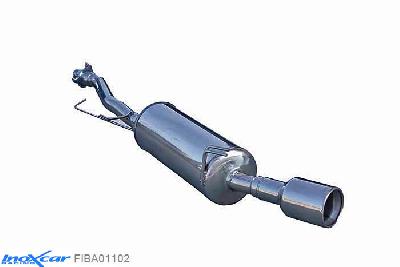IX FIBA01102, Fiat Barchetta (183) 1.8 (130PK) 1995-2003, Inoxcar Rear silencer 1X102mm Stainless steel, With E.E.C. homologation
