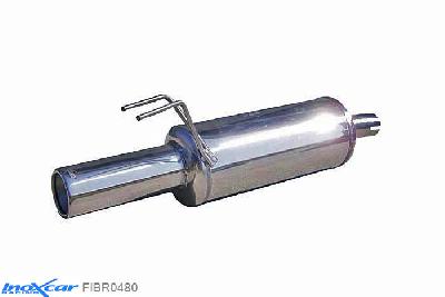 IX FIBR0480, Fiat Bravo I (182) 1.9 JTD (100PK / 105PK) 1998-2000, Inoxcar Rear silencer 1X80mm Stainless steel, With E.E.C. homologation