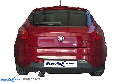 IX FIBR06102, Fiat Bravo II (198) 1.4 T-JET SPORT (150PK) 2007- Diameter 54mm, Inoxcar Rear silencer 1X102mm Stainless steel, With E.E.C. homologation