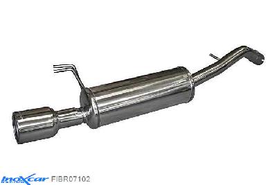 IX FIBR07102, Fiat Bravo II (198) 1.9 MJET 8V (120PK) 2007- Diameter 54mm, Inoxcar Rear silencer 1X102mm Stainless steel, With E.E.C. homologation