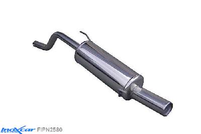 IX FIPN2580, Fiat Grande Punto (199) 1.2 (65PK) 2006- Diameter 40mm, Inoxcar Rear silencer 1X80mm Stainless steel, With E.E.C. homologation
