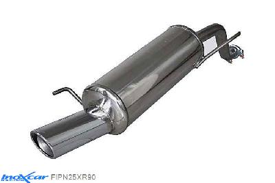 IX FIPN25XR90, Fiat Grande Punto (199) 1.2 (65PK) 2006- Diameter 40mm, Inoxcar Rear silencer 1X90 X-RACE Stainless steel, With E.E.C. homologation