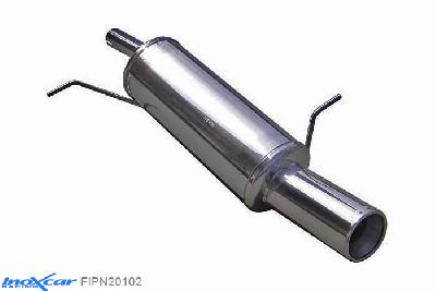 IX FIPN20102, Fiat Grande Punto (199) 1.3 MJET (75PK) 2005- Diameter 45mm, Inoxcar Rear silencer 1X102mm Stainless steel, With E.E.C. homologation
