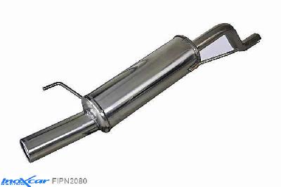 IX FIPN2080, Fiat Grande Punto (199) 1.3 MJET (75PK) 2005- Diameter 45mm, Inoxcar Rear silencer 1X80mm Stainless steel, With E.E.C. homologation