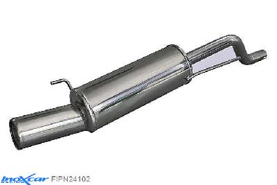 IX FIPN24102, Fiat Grande Punto (199) 1.4 (77PK) / 1.4 16V (95PK) 2005- Diameter 45mm, Inoxcar Rear silencer 1X102mm Stainless steel, With E.E.C. homologation
