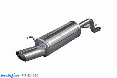 IX FIPN24120, Fiat Grande Punto (199) 1.4 (77PK) / 1.4 16V (95PK) 2005- Diameter 45mm, Inoxcar Rear silencer 1X120X80mm Stainless steel, With E.E.C. homologation