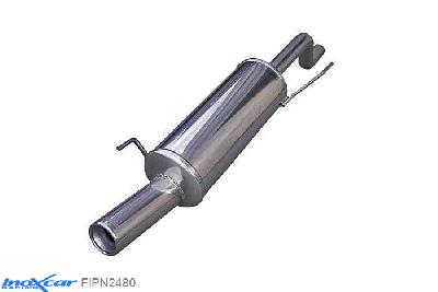 IX FIPN2480, Fiat Grande Punto (199) 1.4 (77PK) / 1.4 16V (95PK) 2005- Diameter 45mm, Inoxcar Rear silencer 1X80mm Stainless steel, With E.E.C. homologation