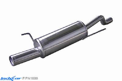 IX FIPN1880, Fiat Grande Punto (199) 1.4 TURBO T-JET (120PK) 2007- Diameter 50mm, Inoxcar Rear silencer 1X80mm Stainless steel, With E.E.C. homologation
