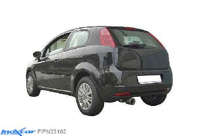 IX FIPN23102, Fiat Grande Punto (199) 1.9 16V MJET (120PK) 2005- Diameter 50mm, Inoxcar Rear silencer 1X102mm Stainless steel, With E.E.C. homologation