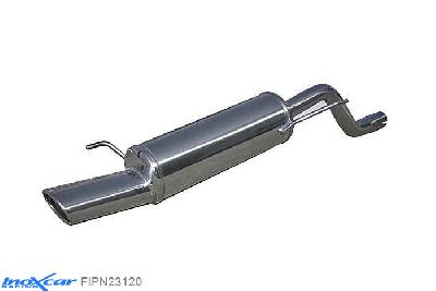 IX FIPN23120, Fiat Grande Punto (199) 1.9 16V MJET (120PK) 2005- Diameter 50mm, Inoxcar Rear silencer 1X120X80mm Stainless steel, With E.E.C. homologation