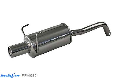 IX FIPA0380, Fiat Panda II (169) 1.2 (60PK) 2003- Diameter 42mm, Inoxcar Rear silencer 1X80mm Stainless steel, With E.E.C. homologation