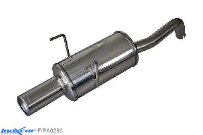 IX FIPA0280, Fiat Panda II (169) 1.4 16V 100HP (100PK) 2006- Diameter 48mm, Inoxcar Rear silencer 1X80mm Stainless steel, With E.E.C. homologation