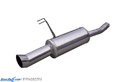 IX FIPN06DTM, Fiat Punto I (176) 1.4 GT TURBO (131PK) -1999 Diameter 54mm, Inoxcar Rear silencer 1XDTM Stainless steel, With E.E.C. homologation