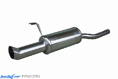 IX FIPN01DTM, Fiat Punto I (176) 55 1.1 (54PK) -1999, Inoxcar Rear silencer 1XDTM Stainless steel, With E.E.C. homologation