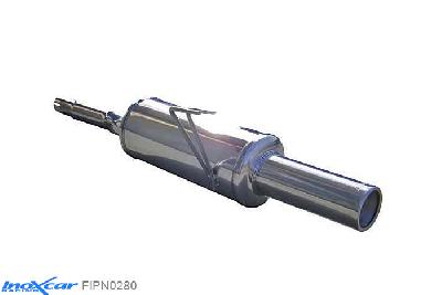 IX FIPN0280, Fiat Punto I (176) 60 1.2 (60PK) -1999, Inoxcar Rear silencer 1X80mm Stainless steel, With E.E.C. homologation