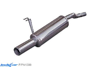IX FIPN1280, Fiat Punto II (188) 1.2 (60PK) 2003-, Inoxcar Rear silencer 1X80mm Stainless steel, With E.E.C. homologation
