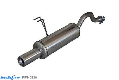 IX FIPN0880, Fiat Punto II (188) 1.2 16V SPORTING (80PK) 1999-2003 Diameter 42mm, Inoxcar Rear silencer 1X80mm Stainless steel, With E.E.C. homologation