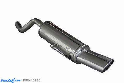 IX FIPN15120, Fiat Punto II (188) 1.3 MJET (70PK) 2003- Diameter 48mm, Inoxcar Rear silencer 1X120X80mm Stainless steel, With E.E.C. homologation