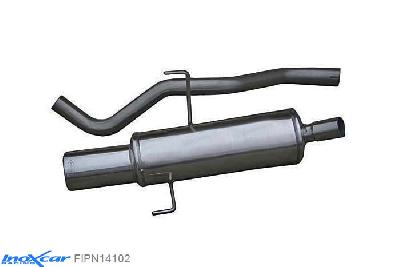 IX FIPN14102, Fiat Punto II (188) 1.8 16V HGT (130PK) 2003- Diameter 50mm, Inoxcar Rear silencer 1X102mm Stainless steel, With E.E.C. homologation