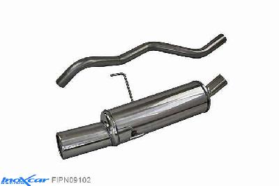 IX FIPN09102, Fiat Punto II (188) 1.8 16V HGT (131PK) 1999-2003 Diameter 50mm, Inoxcar Rear silencer 1X102mm Stainless steel, With E.E.C. homologation