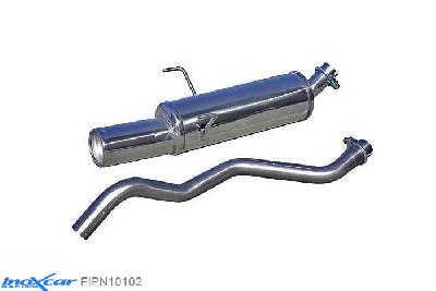 IX FIPN10102, Fiat Punto II (188) 1.9 JTD (86PK) 1999-2003 Diameter 50mm, Inoxcar Rear silencer 1X102mm Stainless steel, With E.E.C. homologation