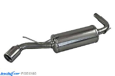 IX FISEI0180, Fiat Seicento (187) 0.9 (39PK) / 1.1 SPORTING (54PK) 1998-, Inoxcar Rear silencer 1X80mm Stainless steel, With E.E.C. homologation