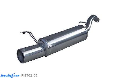 IX FIST02102, Fiat Stilo (192) 1.6 16V (103PK) 2001-2007 Diameter 52mm, Inoxcar Rear silencer 1X102mm Stainless steel, With E.E.C. homologation