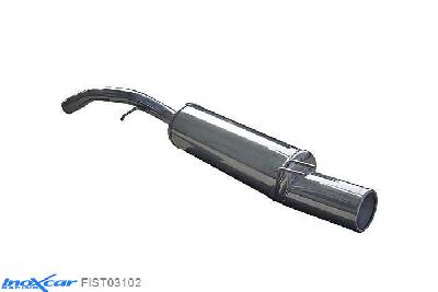 IX FIST03102, Fiat Stilo (192) 1.8 16V (133PK) 2001-2006 Diameter 52mm, Inoxcar Rear silencer 1X102mm Stainless steel, With E.E.C. homologation